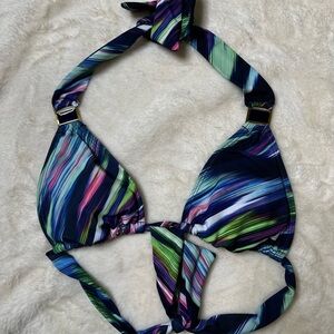 La Blanca Multicolor Striped Bikini Top